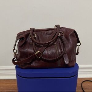 Burgundy Peddled Leather Bag